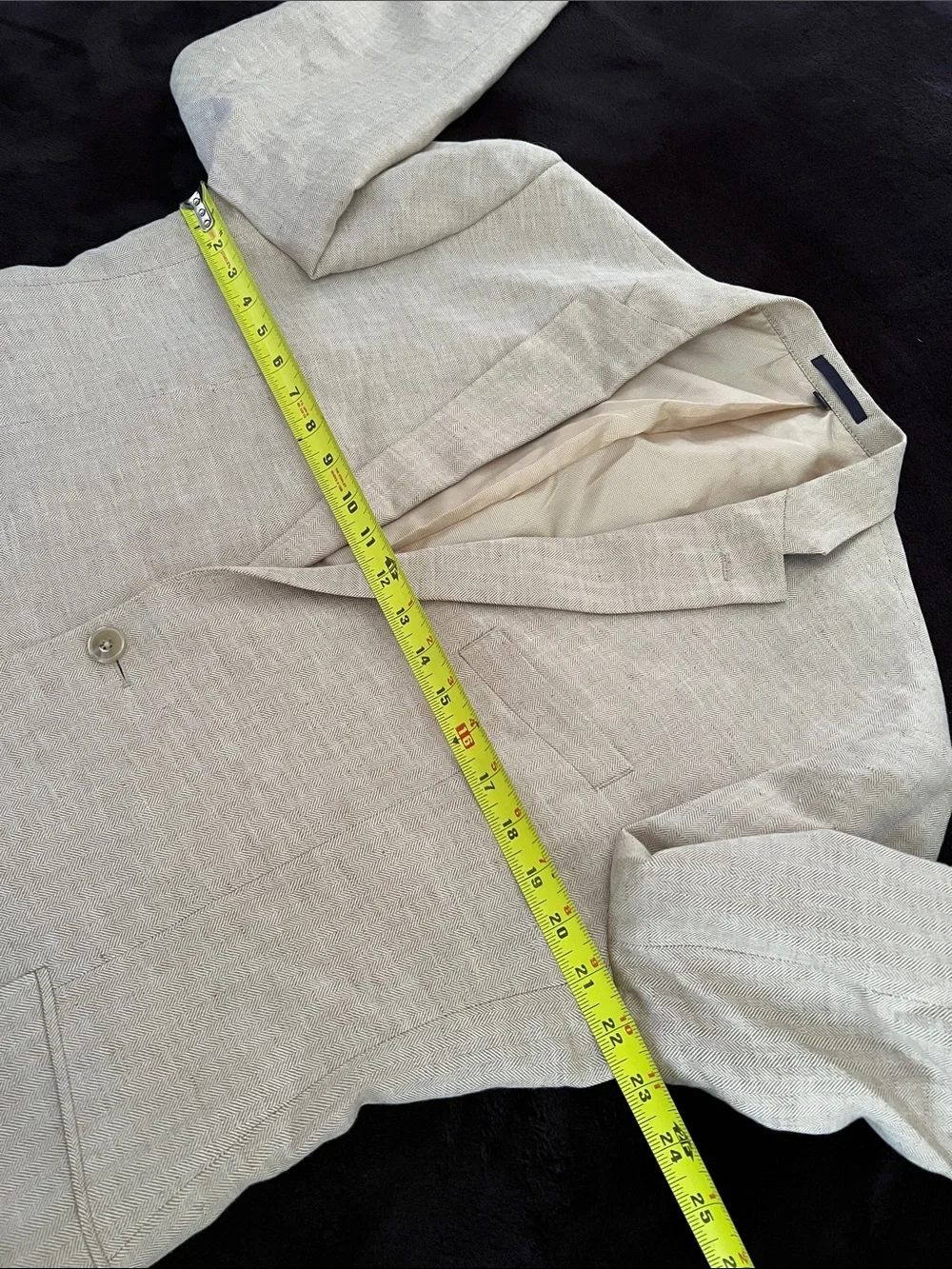 Jos A. Banks Beige Linen & Cotton blazer